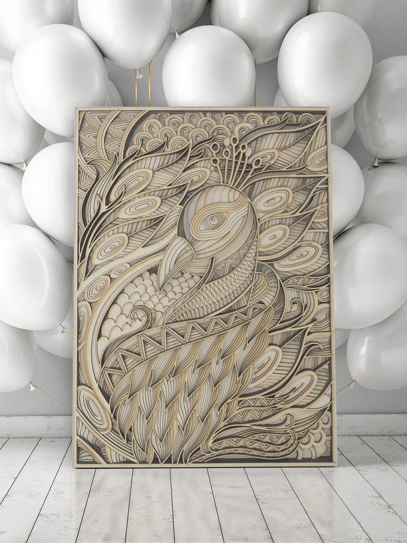 STEREOWOOD Phoenix Multi-Layer Wooden Wall Art - Posters - Wood 