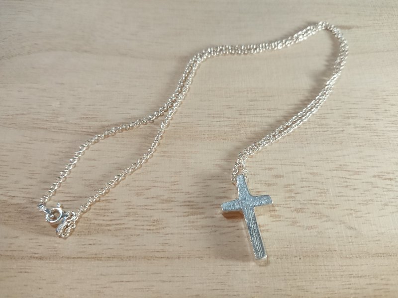 ALittletrip 手作純銀樹紋十字架項鍊 necklace 925 silver - 項鍊 - 純銀 銀色