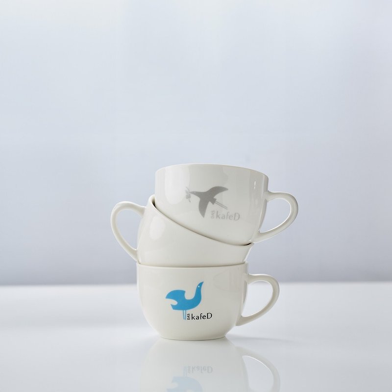 kafeD latte art mug - แก้วมัค/แก้วกาแฟ - วัสดุอื่นๆ ขาว