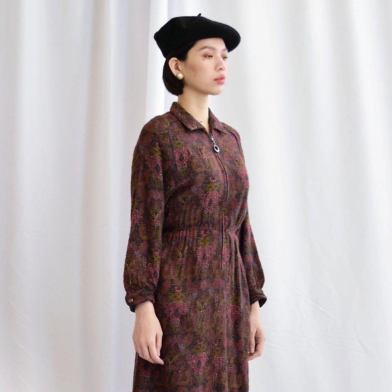 /Tiger Fortune Bag/Impressionism | Wool Vintage Western Clothes - One Piece Dresses - Other Materials 