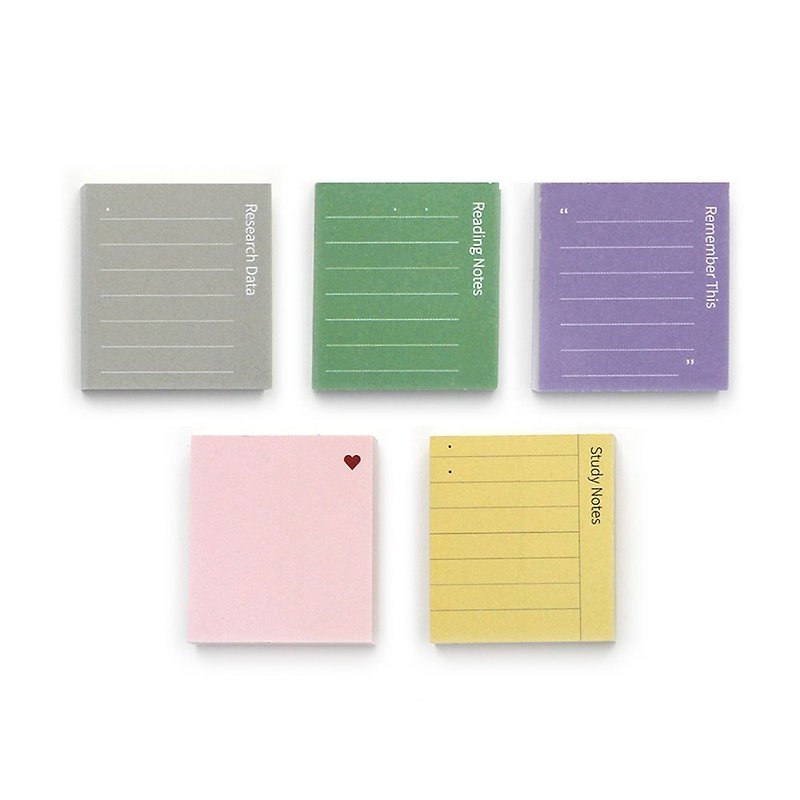 GMZ 粉彩方塊酥索引式便利貼5入組-學習組合包,GMZ07235S - 便條紙/memo紙 - 紙 多色