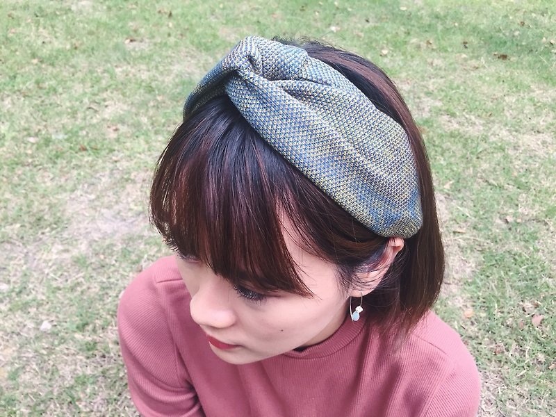 Mosaic Elastic hair band - Hair Accessories - Cotton & Hemp Blue