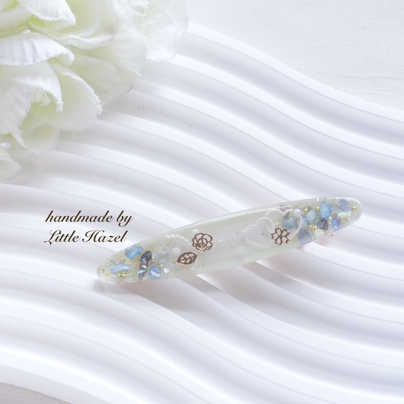Handmade 淡綠色髮夾 滴膠髮夾髮飾 Resin Hairclip - 髮圈/髮夾 - 其他材質 