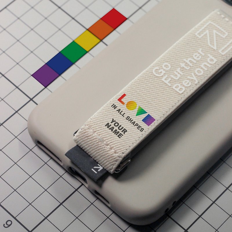 客製化禮物 D-Strap【彩虹】最安全、舒服手機帶 - 讓愛走得更遠
