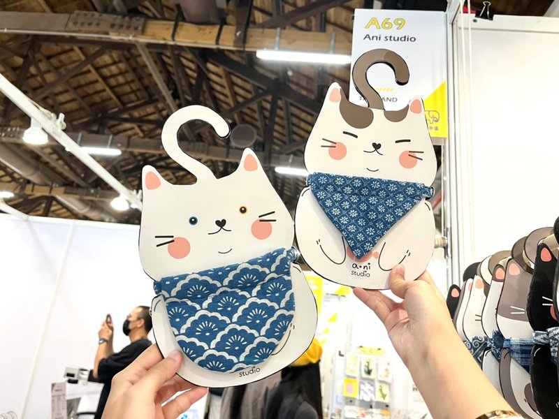 Ani collar for cats and dogs - 項圈/牽繩 - 棉．麻 藍色