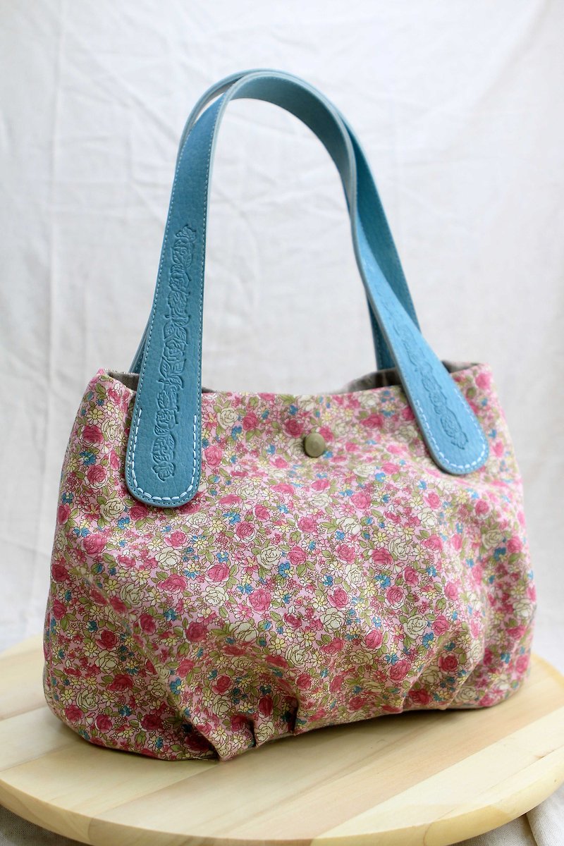 A special mention of the candy bag - pink rose garden - กระเป๋าถือ - ผ้าฝ้าย/ผ้าลินิน สึชมพู