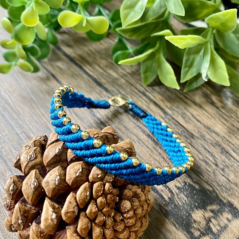 Handmade jewelry| Wax surf bracelet and anklet-Blue Star - Bracelets - Cotton & Hemp 