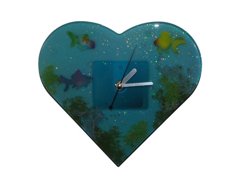 (only one)Fishbowl Clock-6 - 時鐘/鬧鐘 - 塑膠 藍色