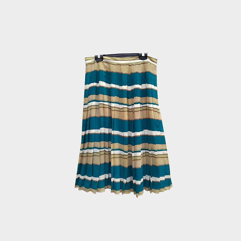 Ancient striped striped skirt 047 - Skirts - Polyester Green