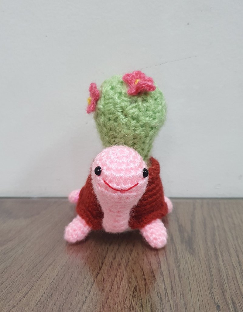 Crochet knitting course cactus turtle design hand-made woolen doll beginners can - เย็บปักถักร้อย/ใยขนแกะ/ผ้า - ผ้าฝ้าย/ผ้าลินิน 