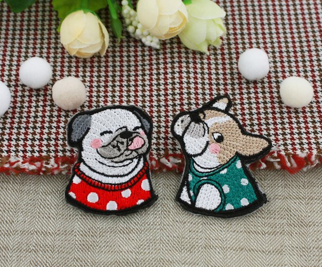 いたずらな猫と犬の大きなコレクション-刺繍刺繍ブローチ、ピン