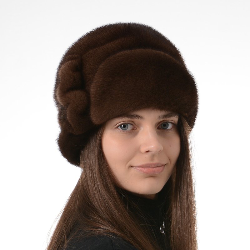 Fur Bucket Hat Womens Mink Hat Winter Russian Fur Hat Warm Real Fur Hat Mink Hat - Hats & Caps - Other Materials Multicolor