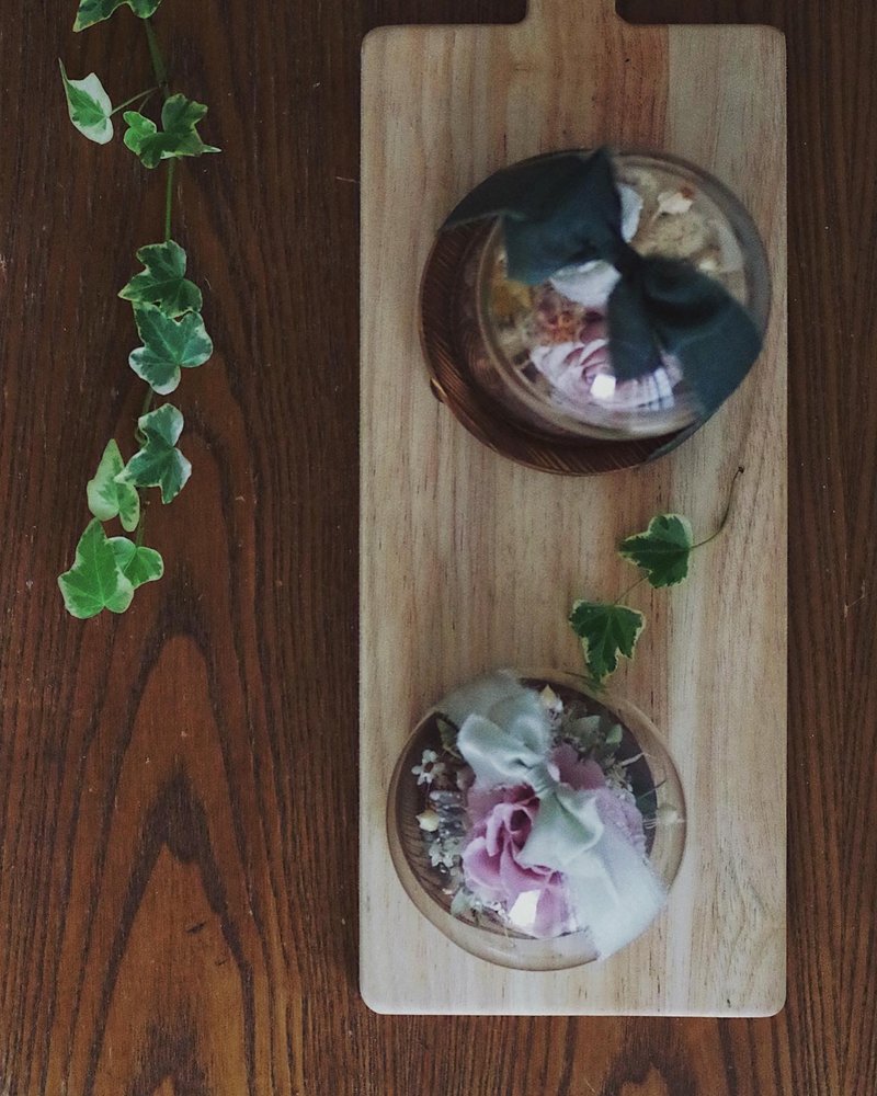 Glassdome_ Customized glass bell-shaped flower cup series preserved & dried flowers - ช่อดอกไม้แห้ง - พืช/ดอกไม้ 