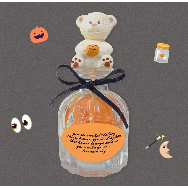 TORIAROMA | Biscuit scented stick, Grizzly Bear Pumpkin model, 40ml, with Korean - 香氛/精油/擴香 - 水泥 多色