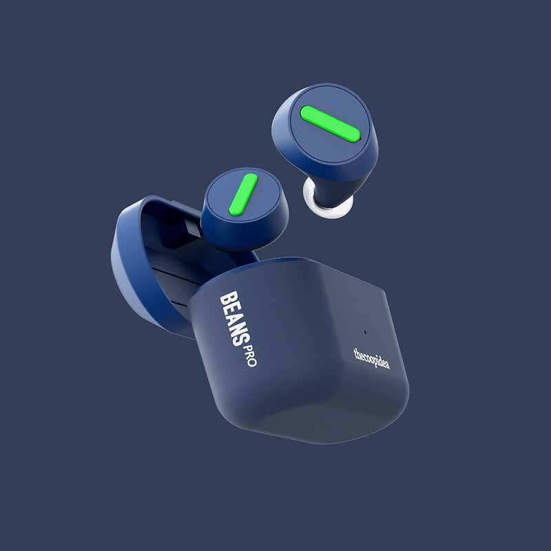 BEANS Pro Active IPX7 waterproof true wireless earphone - Yoga Blue - Headphones & Earbuds - Other Materials 