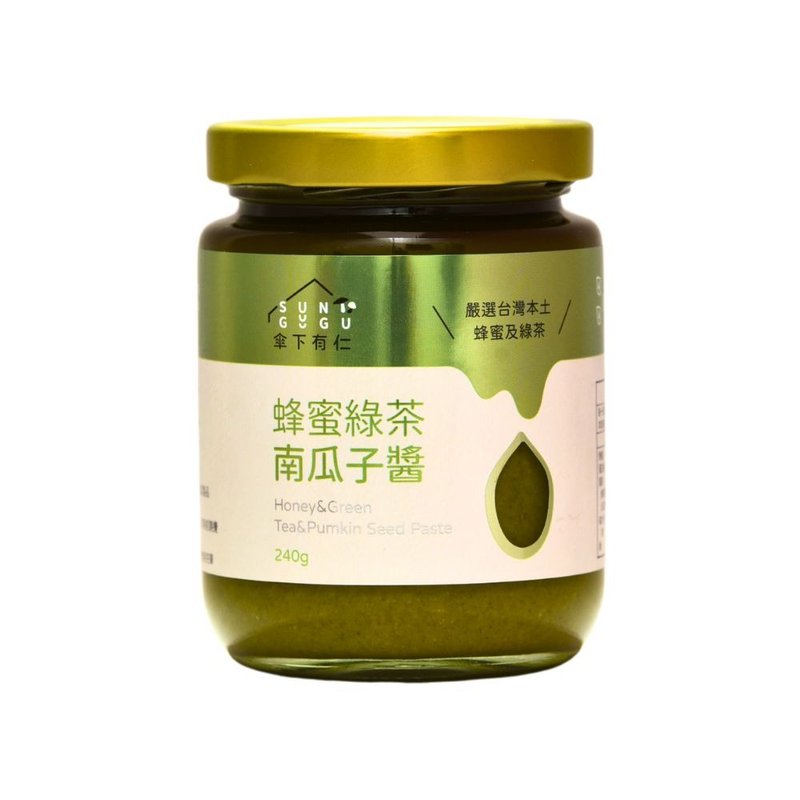 蜂蜜綠茶南瓜子醬240g - 果醬/抹醬 - 玻璃 