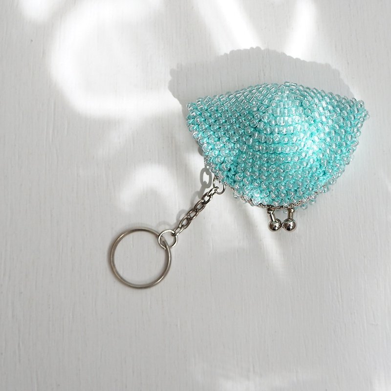Ba-ba (m) Beads crochet coin case No.2049 - กระเป๋าใส่เหรียญ - วัสดุอื่นๆ สีเขียว