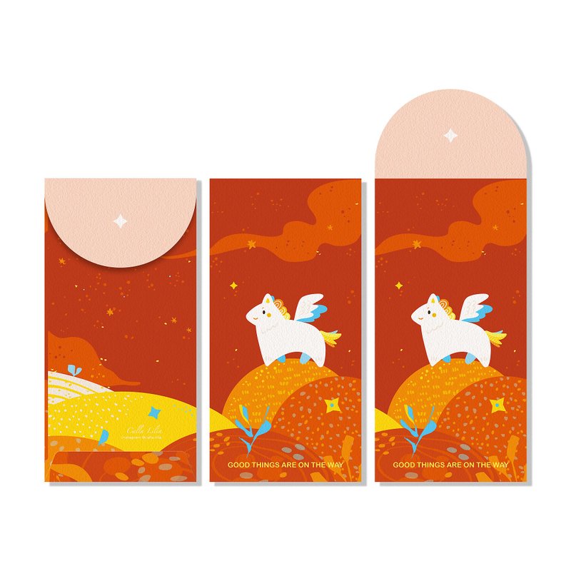 2026馬年紅包袋3入 好事馬上來 - 紅包袋/春聯 - 紙 紅色