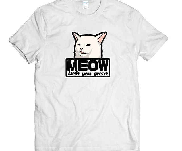 Meme-Picky Cat-Tシャツホワイト/ブラック/グレー/ネイビーブルー ...