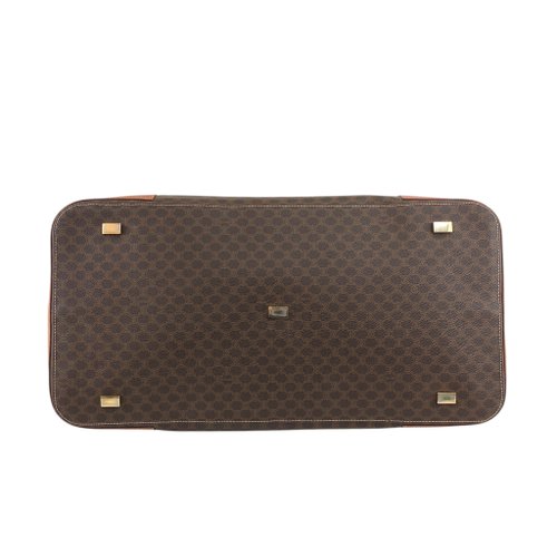 CELINE セリーヌ マカダム　レザー　ボストンバッグ　ハンドバッグ CELINE セリーヌ マカダム柄 ボストンバッグ PVC レザー