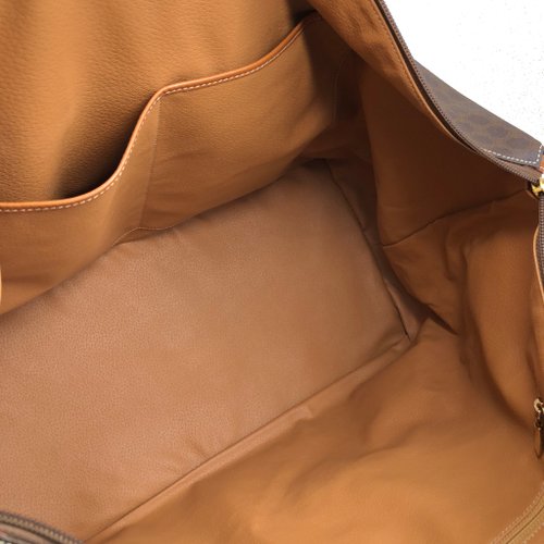 CELINE セリーヌ マカダム　レザー　ボストンバッグ　ハンドバッグ CELINE セリーヌ マカダム柄 ボストンバッグ PVC レザー