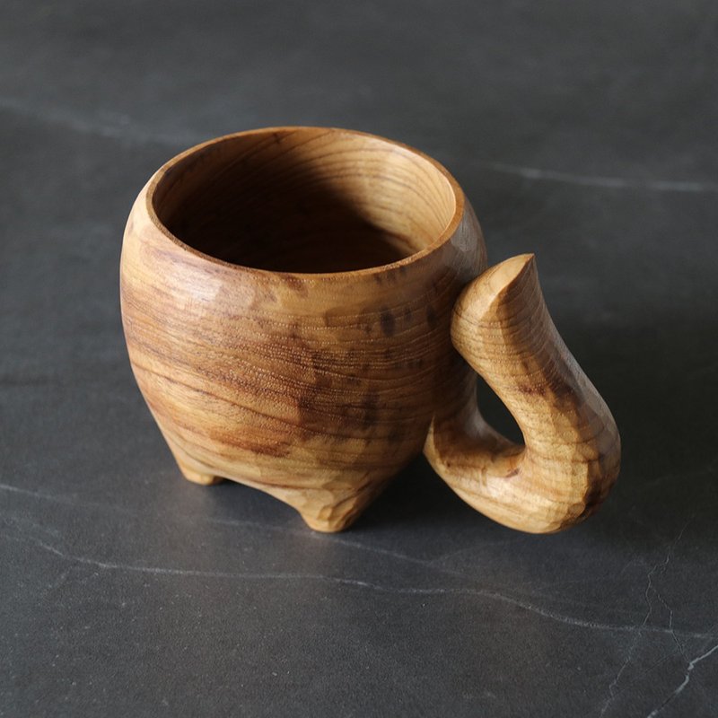 Hand Carved Teak Squirrel Cup - แก้ว - ไม้ 