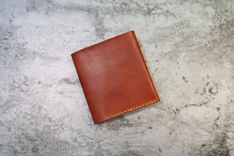 【Mini5】Very short clip-brown - Wallets - Genuine Leather 