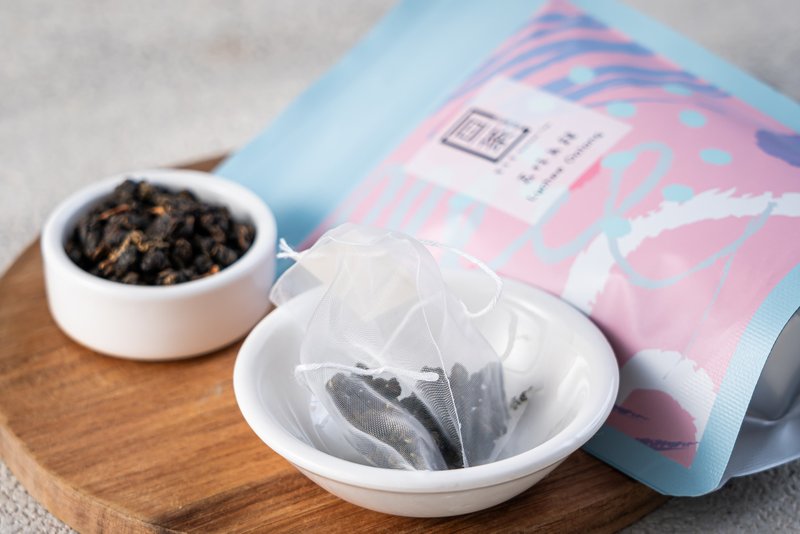 【Lychee Oolong Tea Bags】Fruit scented original leaf three-dimensional tea bags 5pcs|Gencha - ชา - อาหารสด สีน้ำเงิน