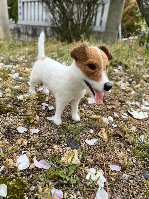 受注製作】オーダーメイド 犬の羊毛フェルト Mサイズうちの子ペット 犬