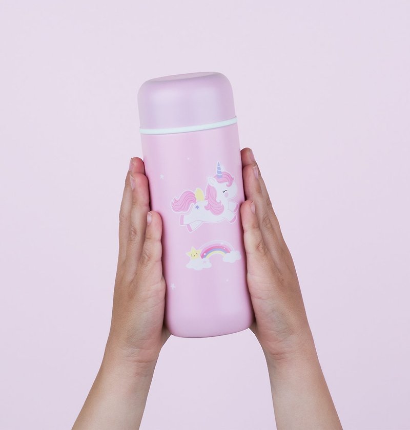 [廃盤]オランダa Little Lovely Companyユニコーンステンレス鋼魔法瓶 - 保温・保冷ボトル - ステンレススチール ピンク