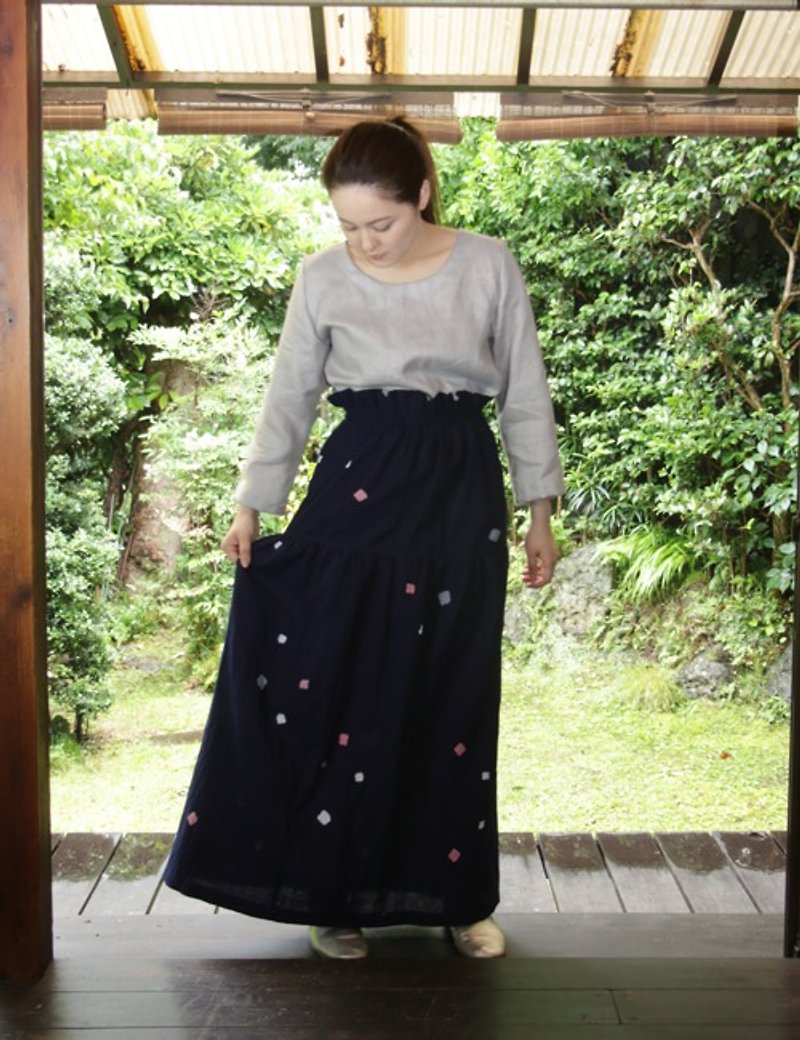 Yukata fabric skirt - Skirts - Cotton & Hemp 