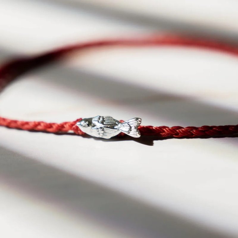 Taiwan Yuelao × Thai eminent monk blessing × Yuelao red rope × KUMIHO - Anklets & Ankle Bracelets - Sterling Silver Red