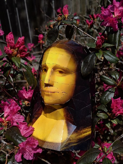 Wizhead 【酷比頭紙模型】蒙娜麗莎 Mona Lisa 世界名畫 | 免剪貼 手作