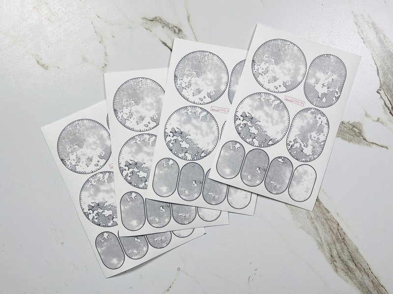 water drop label paper sticker 2 types 10P SET - Stickers - Paper Multicolor