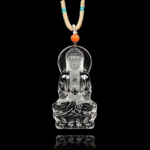 正佳珠寶 Gemsrich Jewelry 【正佳珠寶】白水晶 頂級超淨透 阿彌陀佛 20g 白水晶吊墜
