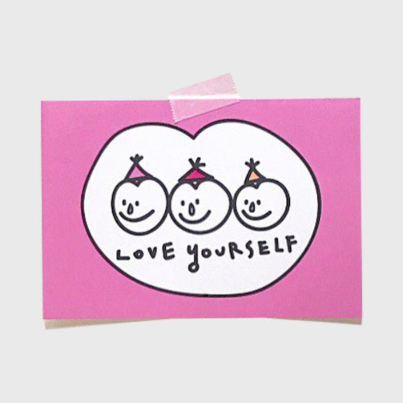 SASIM LOVE YOURSELF illustration postcard - การ์ด/โปสการ์ด - กระดาษ 