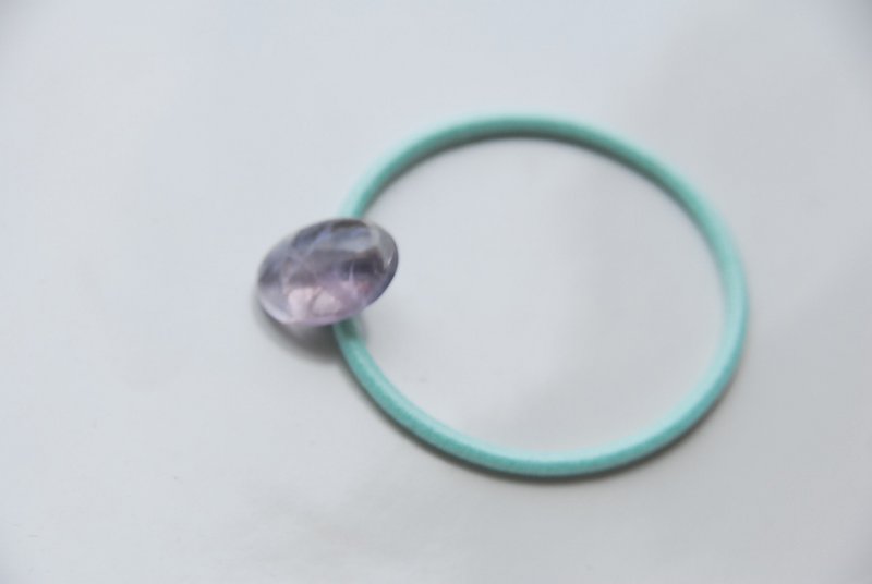 Fluorite hair tie no.2 - เครื่องประดับผม - เครื่องประดับพลอย หลากหลายสี