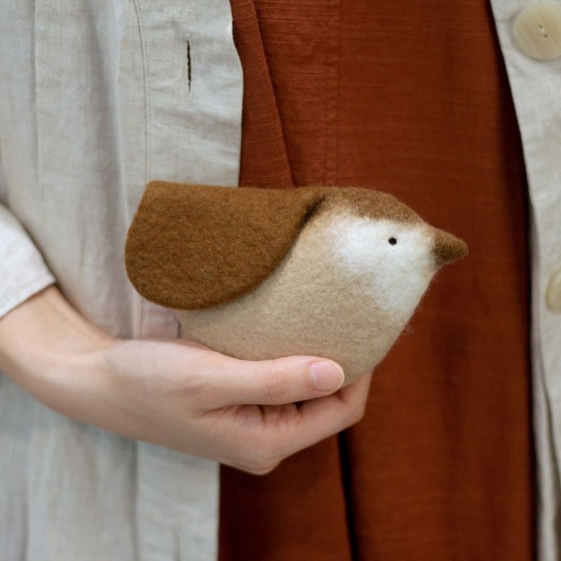 【Wet Felt】Fat Flyer—Bird Wallet - เย็บปักถักร้อย/ใยขนแกะ/ผ้า - ขนแกะ 