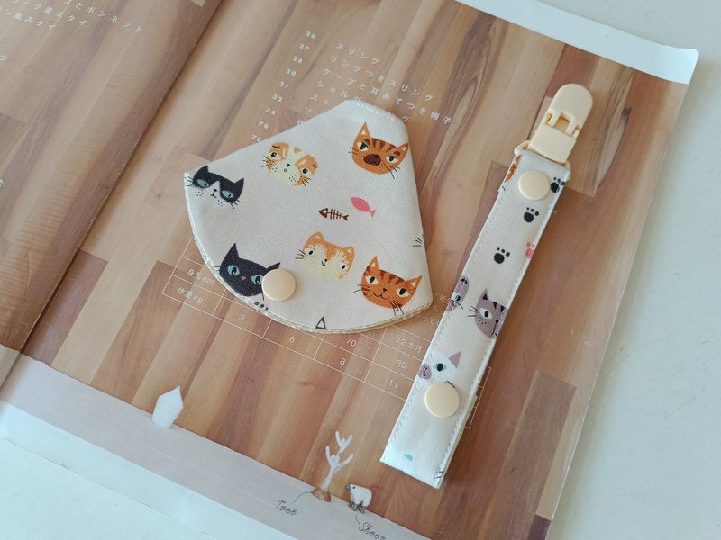 【Ships within 5 days】2-in-1 Pacifier Clip, Pacifier Dust Cover, Pacifier Clip with Holder Strap - ของขวัญวันครบรอบ - ผ้าฝ้าย/ผ้าลินิน หลากหลายสี