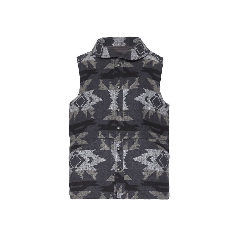 oqLiq - Display in the lost - National Feng Shui Vest - Men's Tank Tops & Vests - Wool Gray