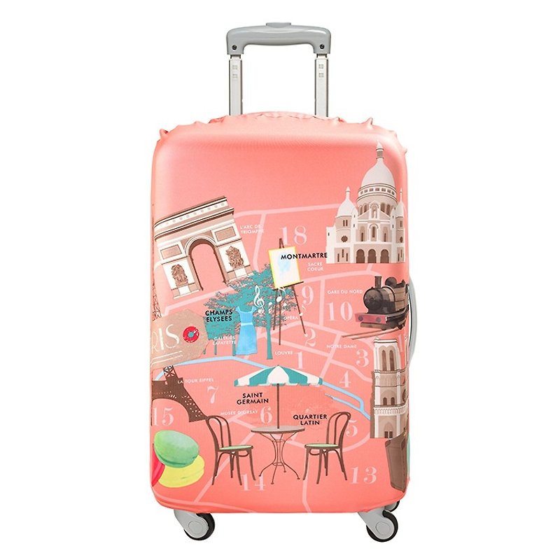LOQI 行李箱外套／巴黎 LSURPA【S號】 - 行李箱 / 旅行喼 - 聚酯纖維 粉紅色