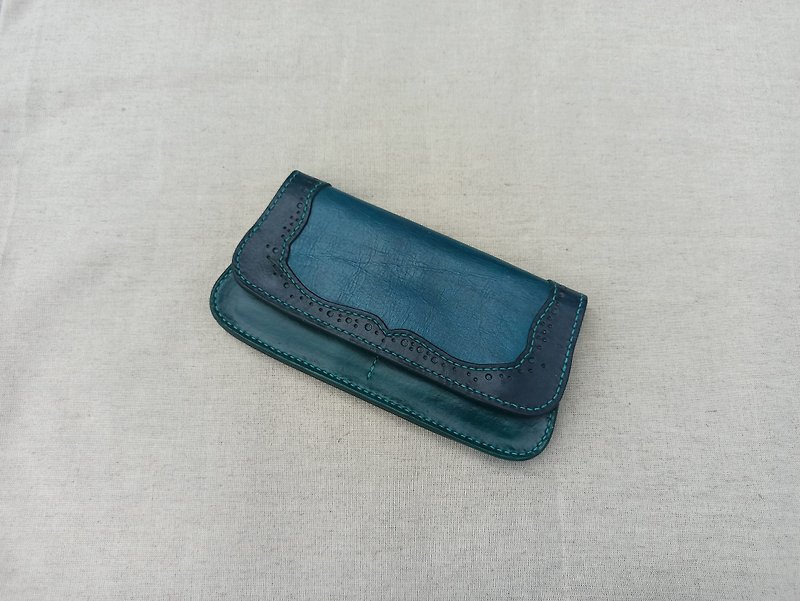 Hugins Fujin Leather• Engraved Long Clip • Long Clip Wallet Wallet Leather Vegetable Tanned - กระเป๋าสตางค์ - หนังแท้ หลากหลายสี