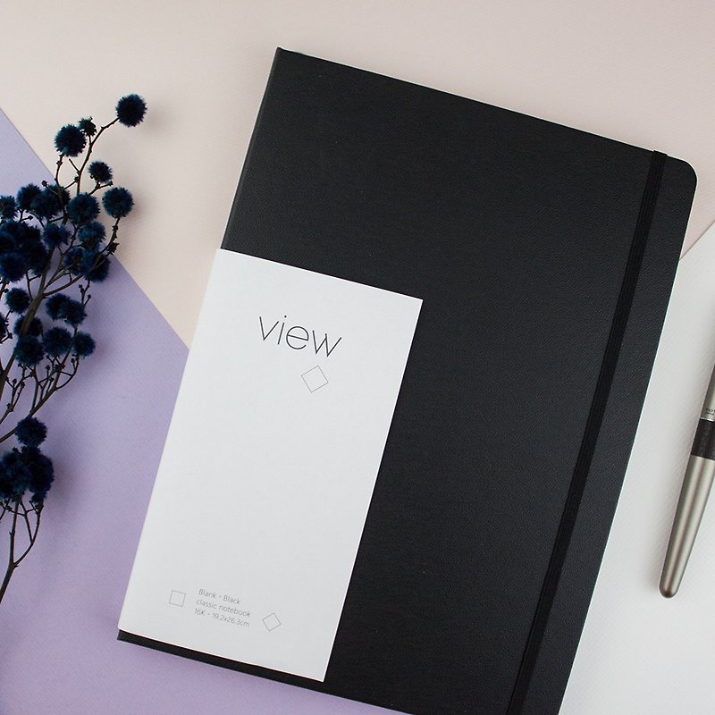 VIEW Classic Notebook - 16K Black - สมุดบันทึก/สมุดปฏิทิน - กระดาษ สีดำ