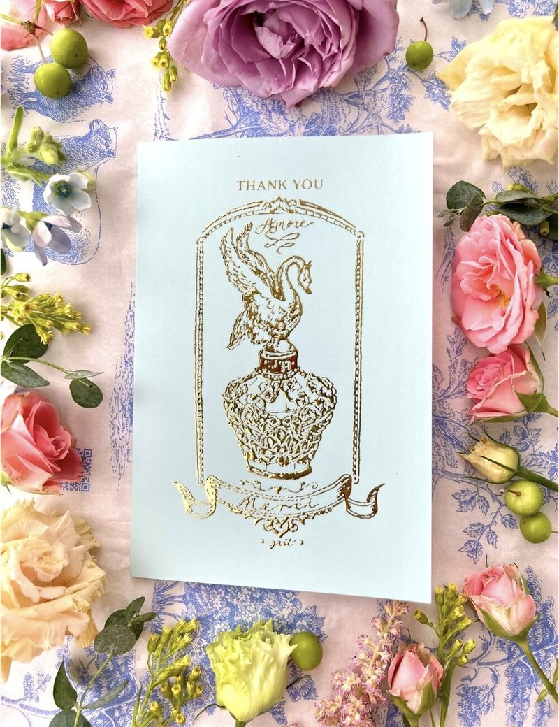 (GRIT) Swan perfume Card - Cards & Postcards - Paper 