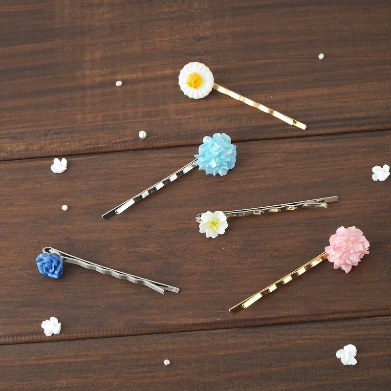 =Flower Piping= Customize Floral Hair Pin - Hair Accessories - Clay Multicolor