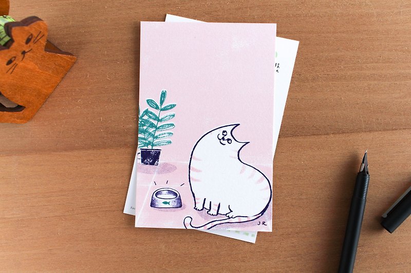一起吃飯-明信片 - 心意卡/卡片 - 紙 粉紅色