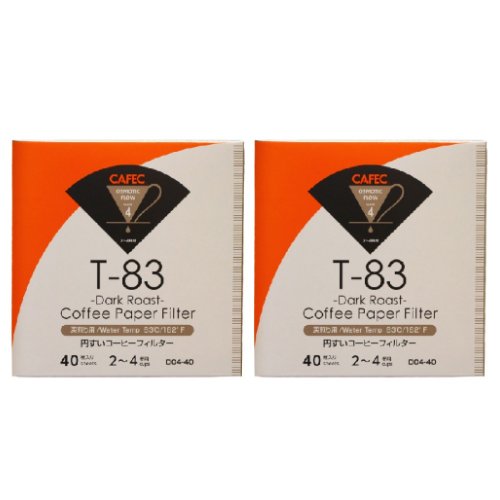 CAFEC 日本手沖咖啡器具 日本CAFEC 深焙專用盒裝濾紙40張-2入組 / 共2款
