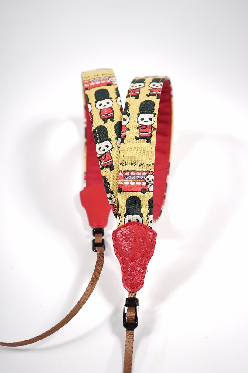 March Bear Shuya camera strap - กล้อง - ผ้าฝ้าย/ผ้าลินิน สีแดง