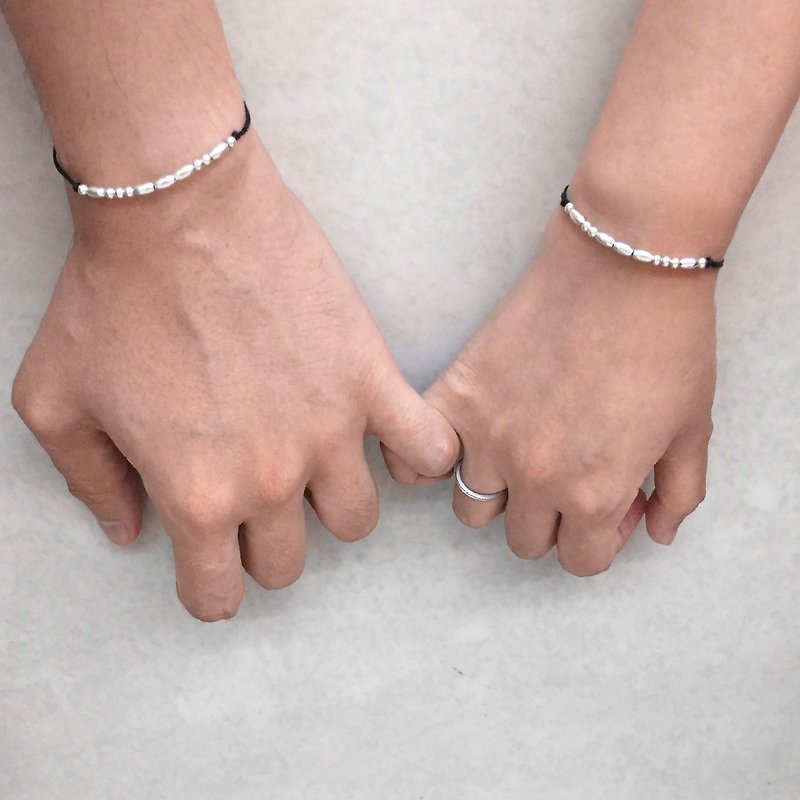 Morse Code Couples Bracelet | Love Couples Bracelet | Couples Bracelet | Love - สร้อยข้อมือ - เงิน สีเงิน