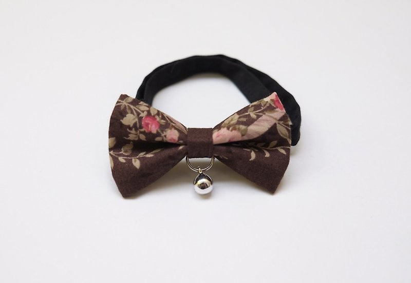 [Miya ko.] Handmade cloth grocery cats and dogs tie / tweeted / bow / folk style / retro / pet collars - Collars & Leashes - Cotton & Hemp 